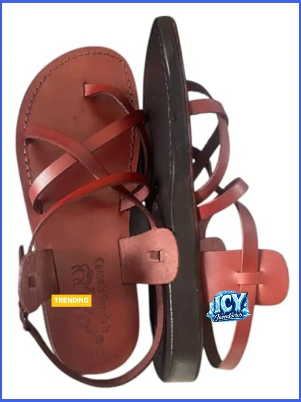 Genuine Leather Gladiator Sandals Comfort Fit Casual Open Toe Slingback
